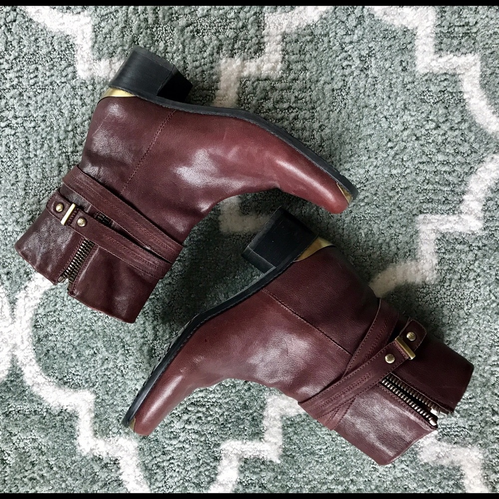 Burgundy / Maroon Stuart Weitzman Ankle Boots