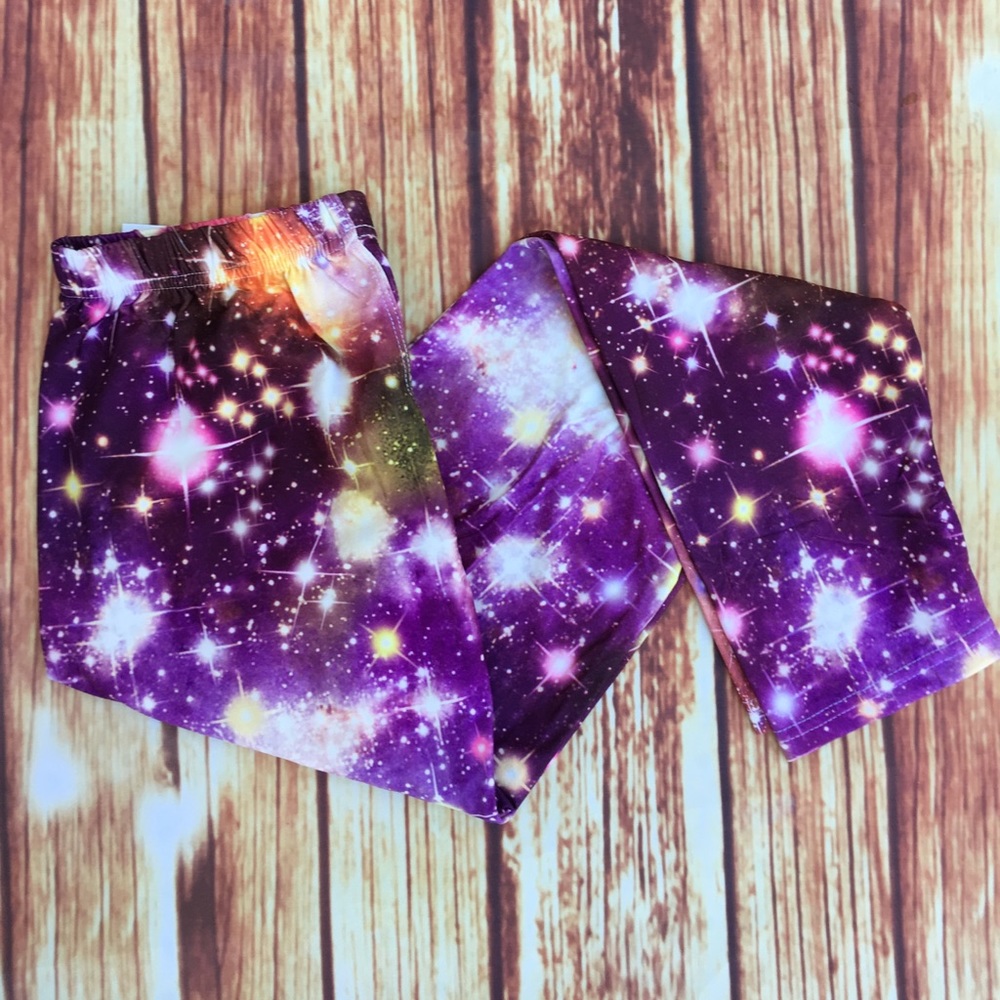 Purple galaxy leggings