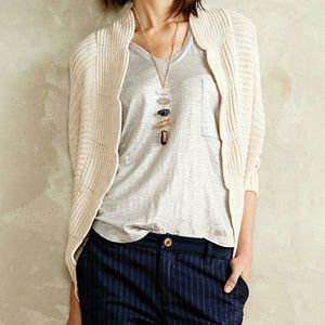 Turquoise Sunday in Brooklyn scalloped cardigain