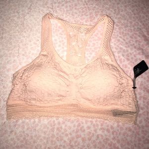 NWT René Rofé peachy padded bralette size large