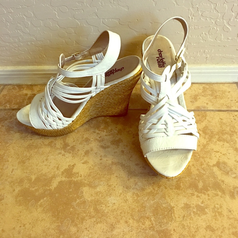 White wedges size 9