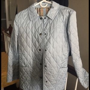 Light blue Burberry peacoat