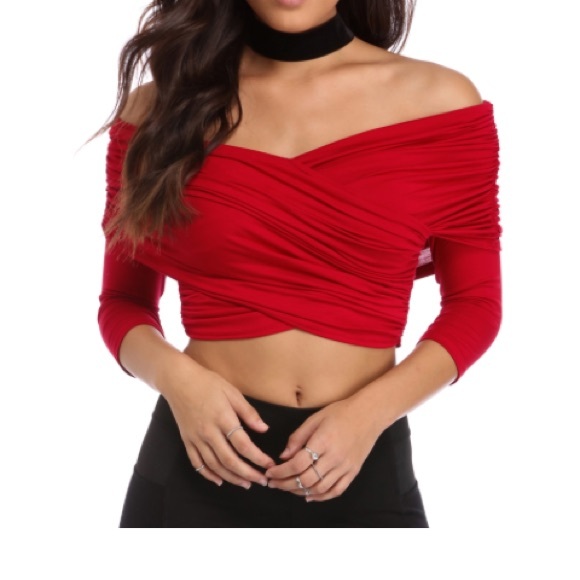 Trendy GREY crop top - Picture 3 of 6