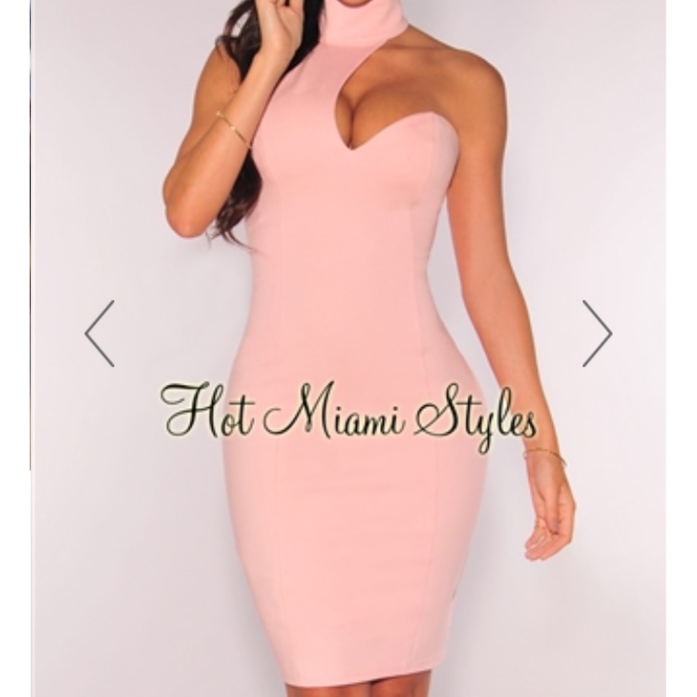 •Blush choker dress•