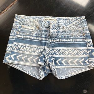 Aztec Print Jean shorts