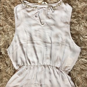 Dressy Peplum Top with Jeweled Accent