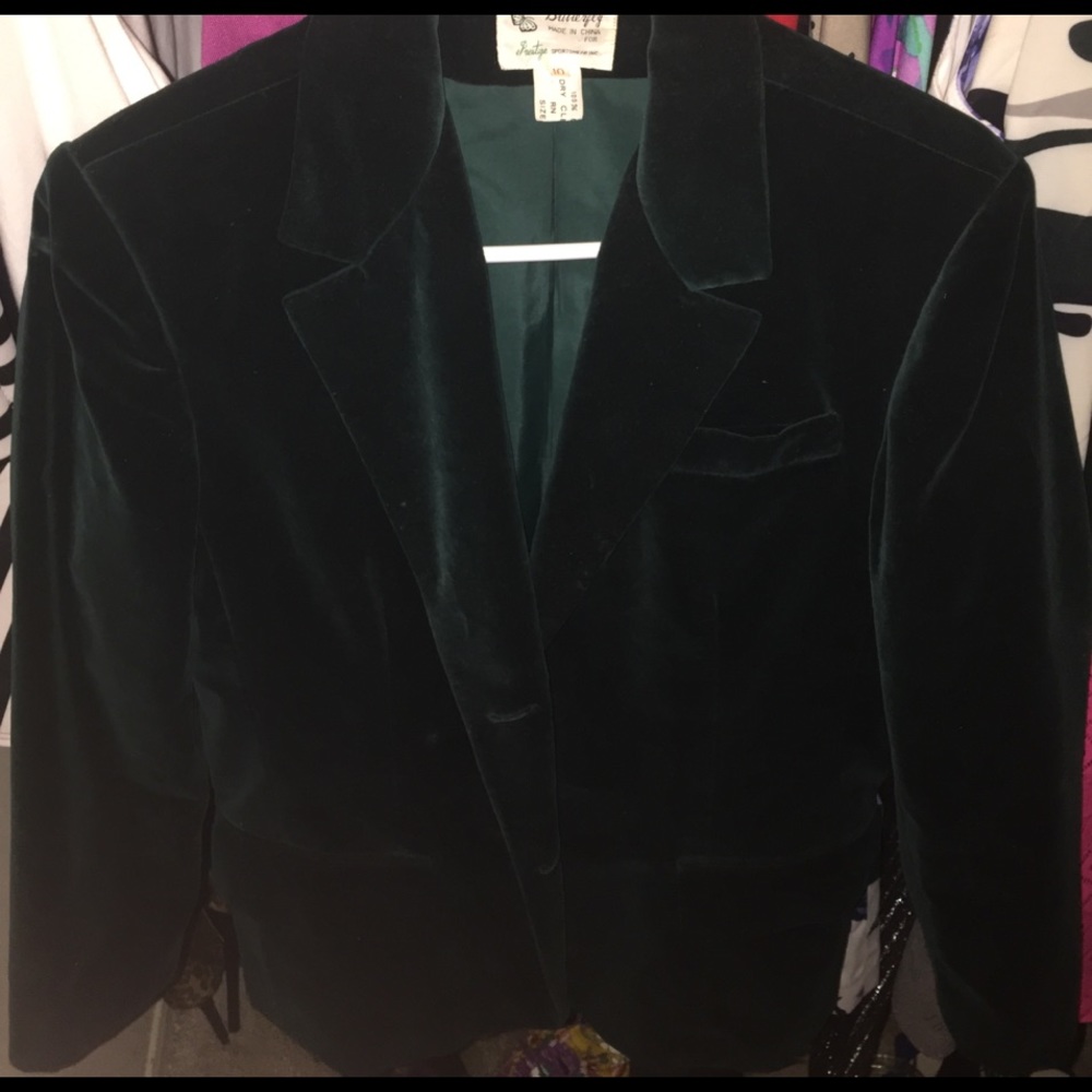 Dark green suede blazer