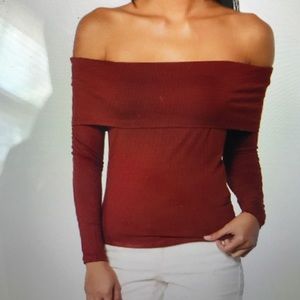 Forever 21 Ruched Off the Shoulder Top