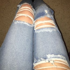 Forever 21 high-waisted ripped jeans