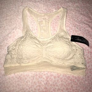 NWT René Rofé white cream bralette size large