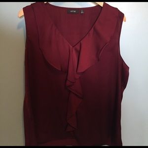 Sleeveless silky blouse