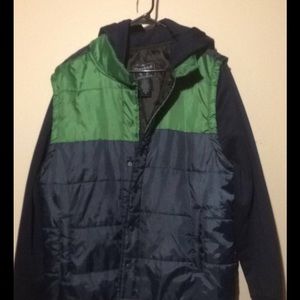 KHOLS Blue & Green Button down vest/jacket.