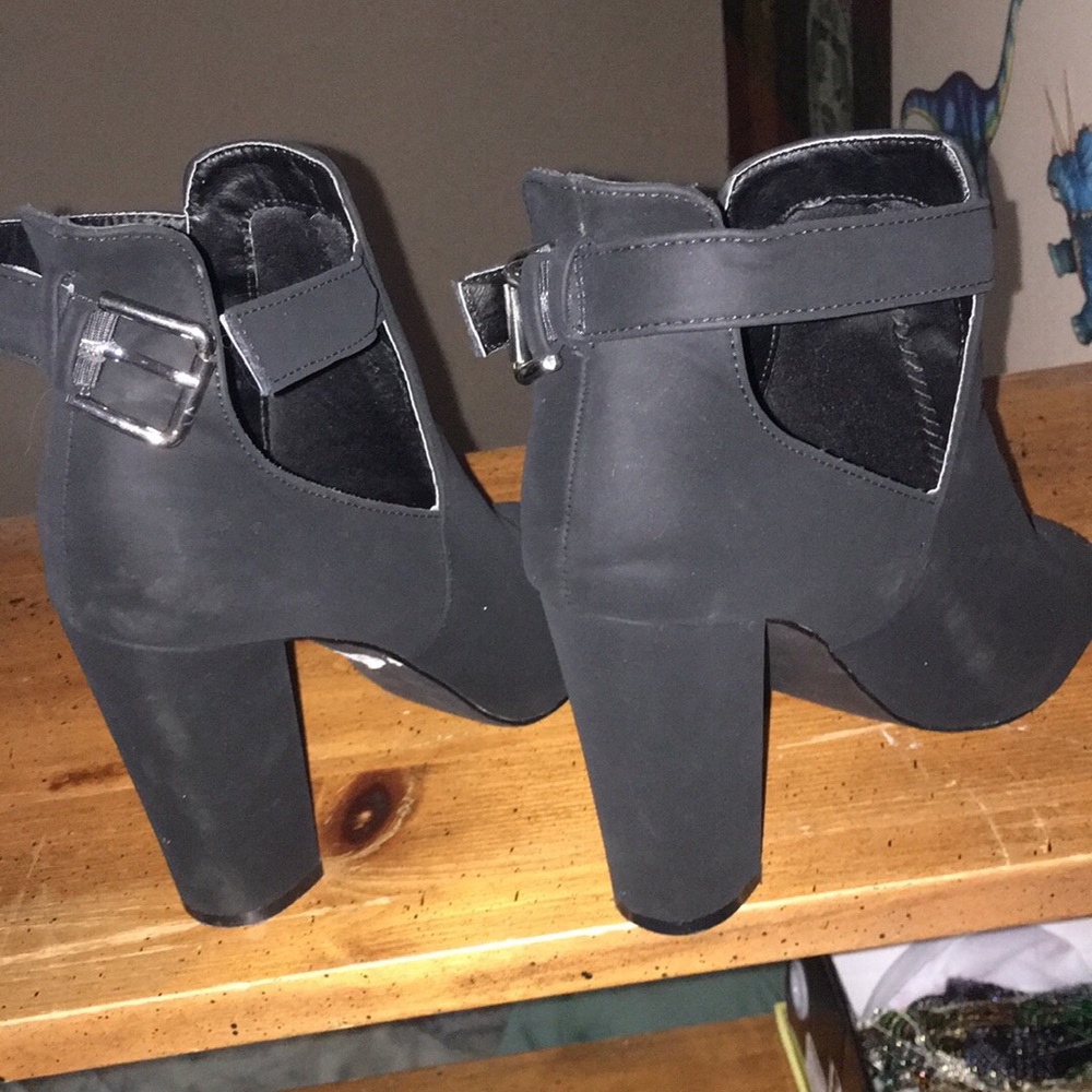 Black booties open toe