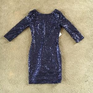 Blue Sequin Dress