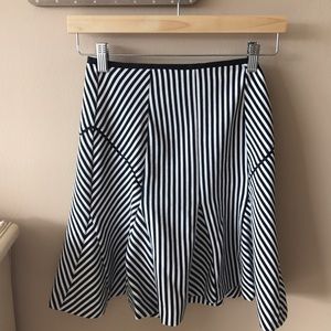 Black & white striped skirt