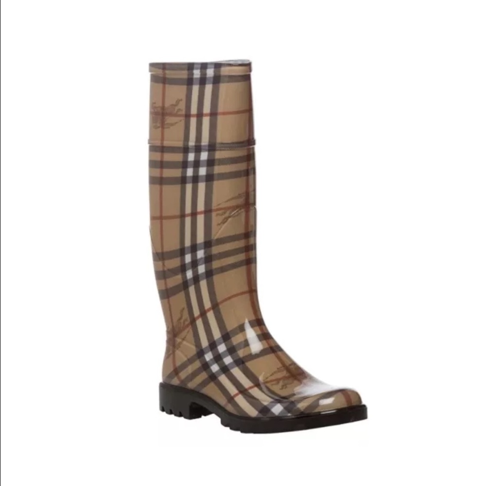 Burberry Haymarket rain boots