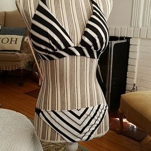 Sexy Victoria's Secret Striped Bikini Nwot sz L