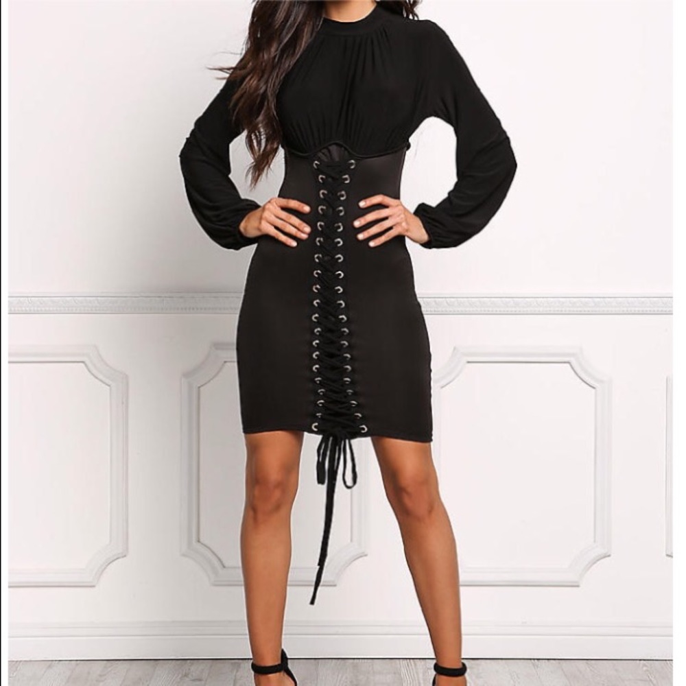 Black midi dress