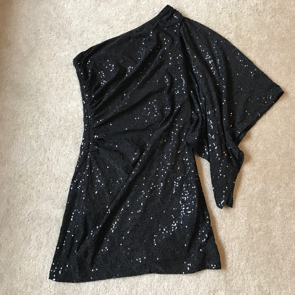Sequin one shoulder dress