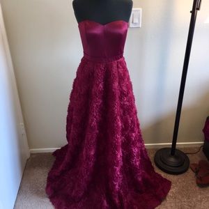 bebe rosette gown