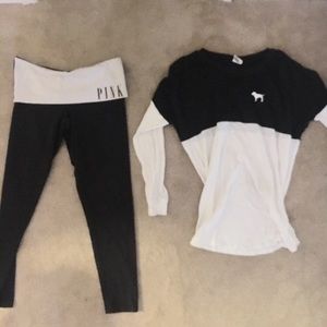 HUGE PINK SALE , LEGGINGS AND PULLOVER