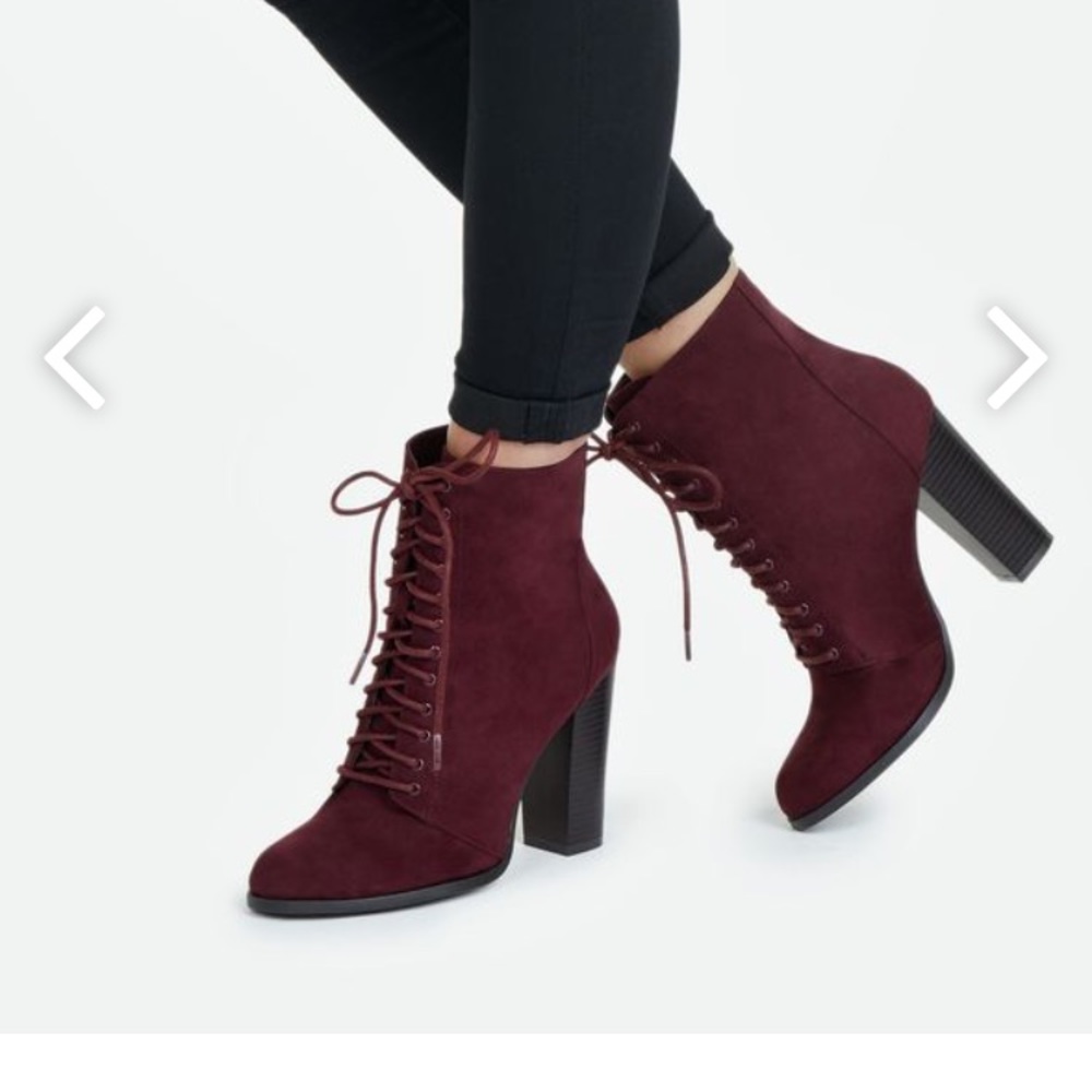 Faux Suede Lace up booties!!
