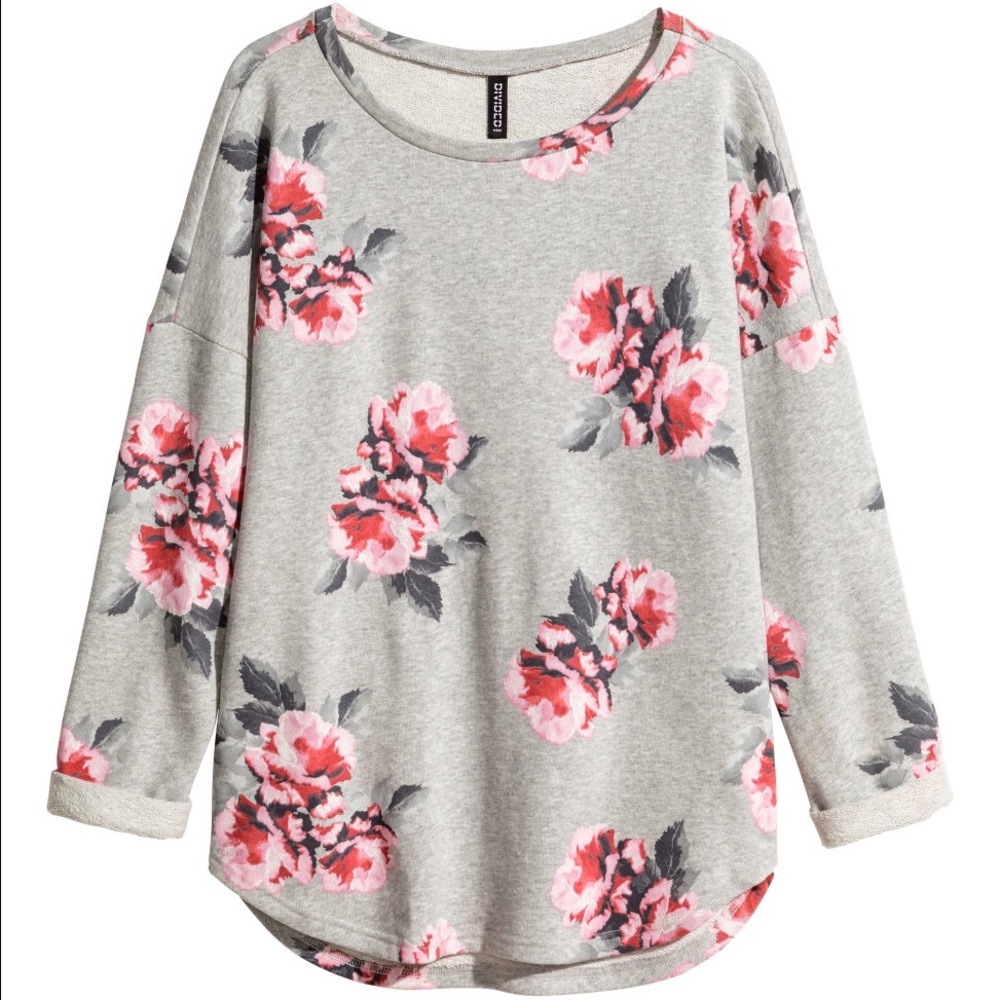 NWOT! H&M Divided Floral Sweatshirt
