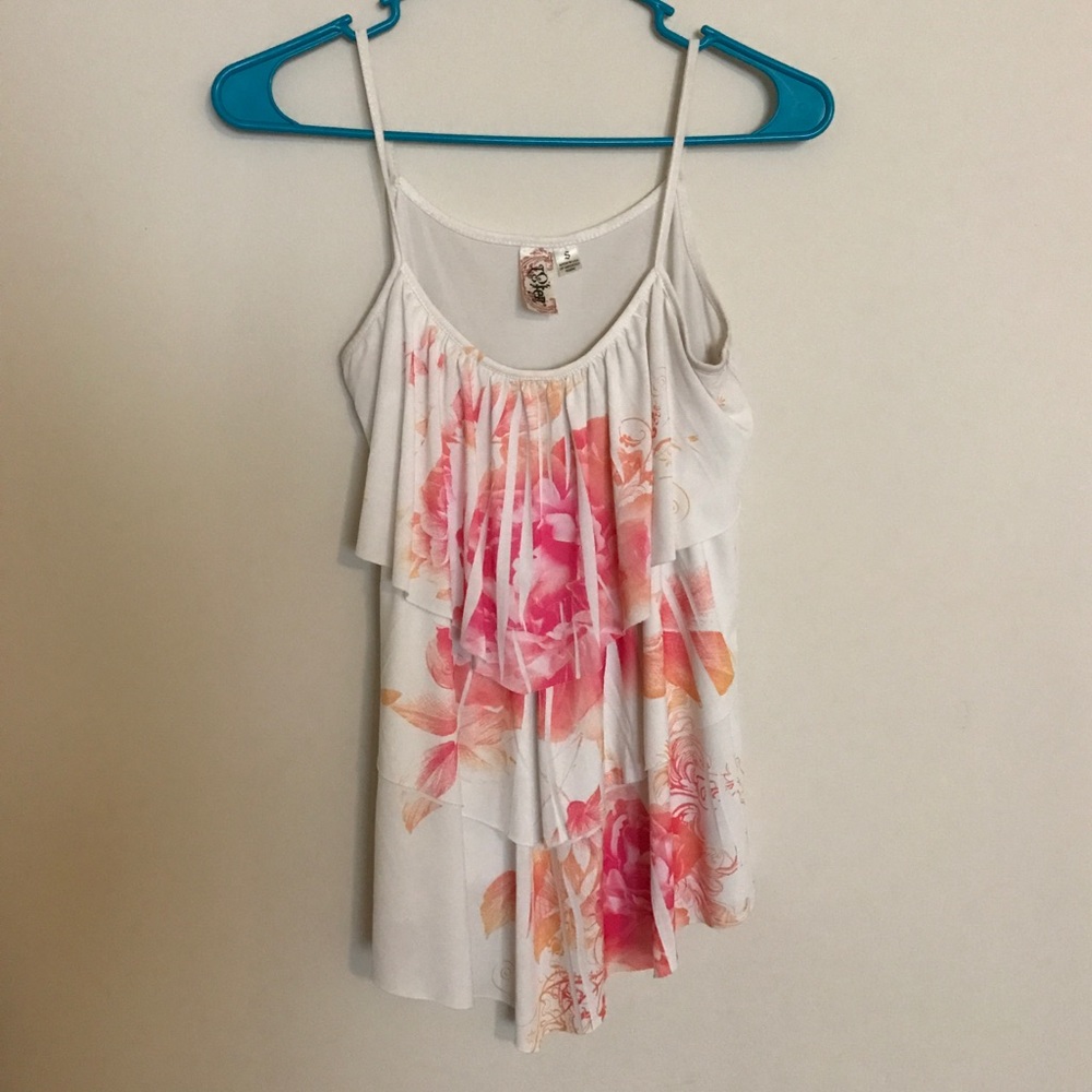 Floral layered tank