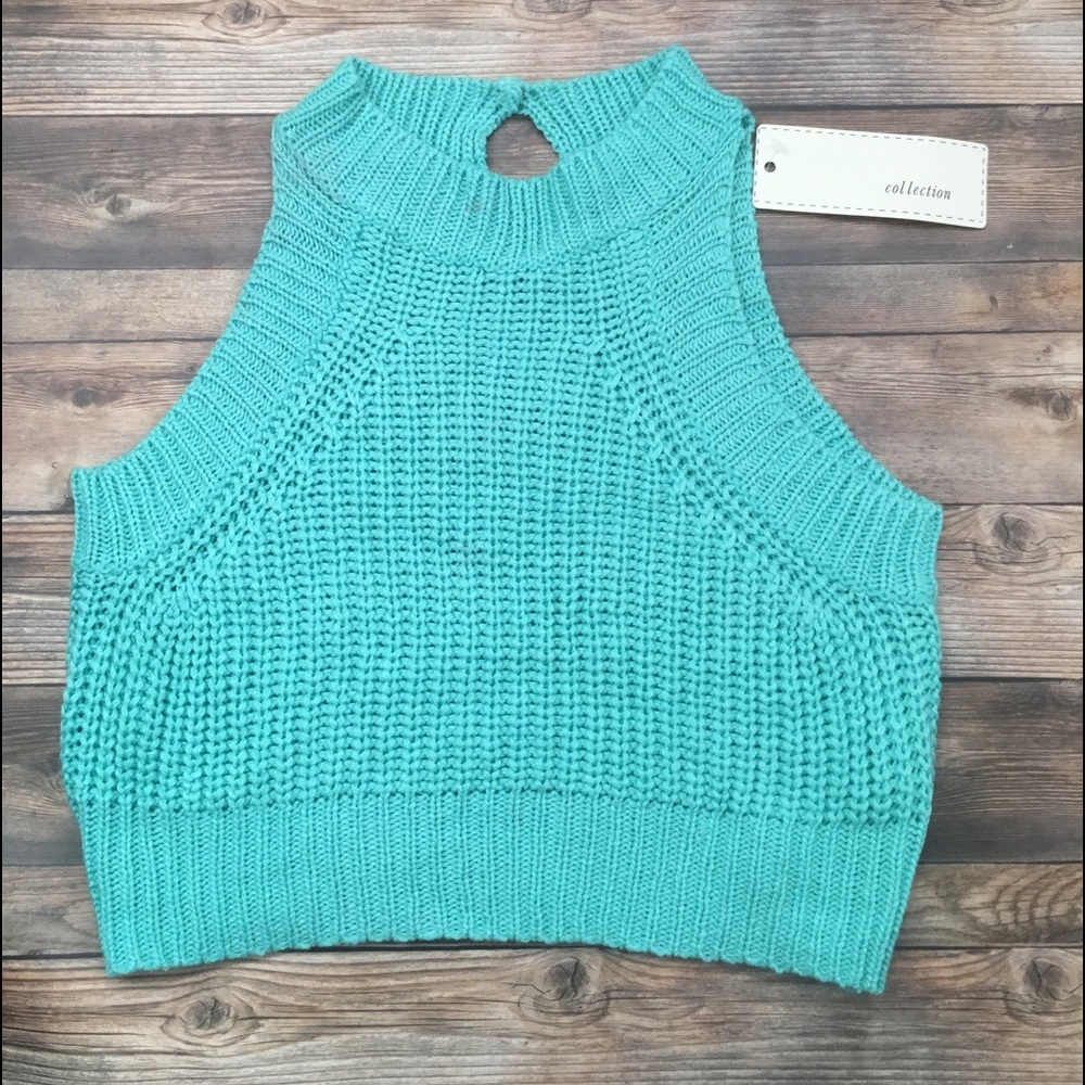 Mint Knit Crop Top