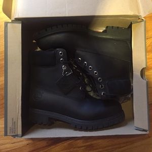 Black Timberland boots