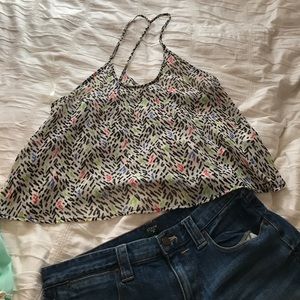 Patterned racer back tank