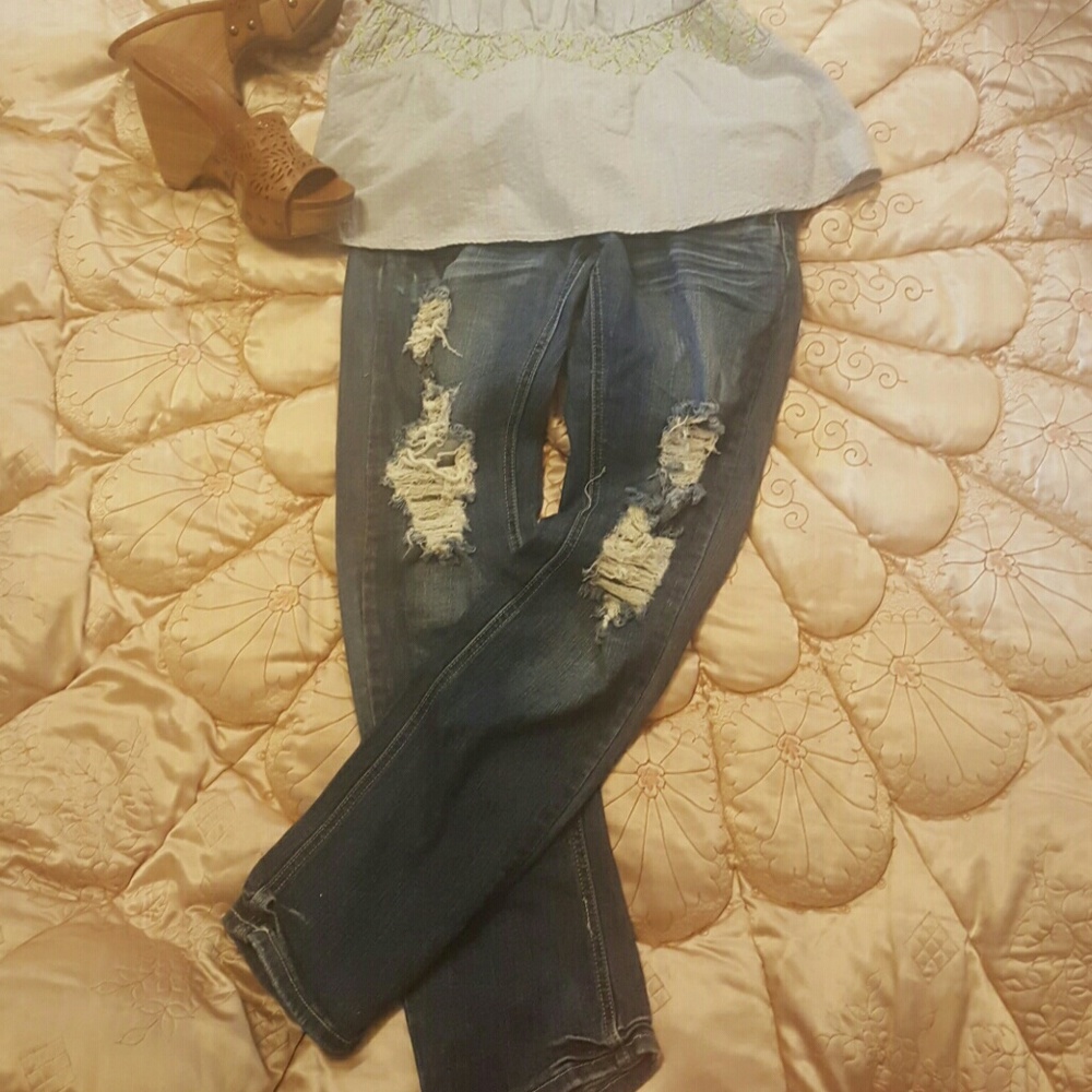 Ripped Skinny Jeans sz 4