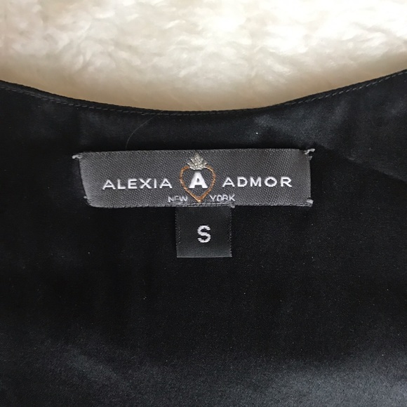 Alexia Admor // sequin bow silk LBD black dress - Picture 6 of 6