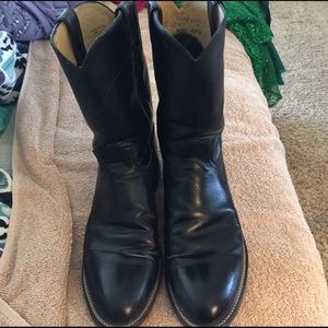 Black Justin cowboy boots 9.5 women's