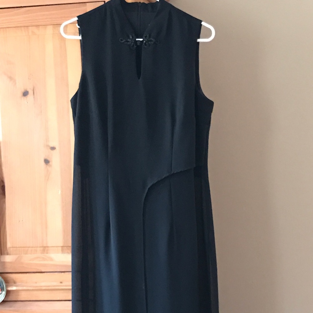 Long Asia style flowing tunic with wide leg slacks