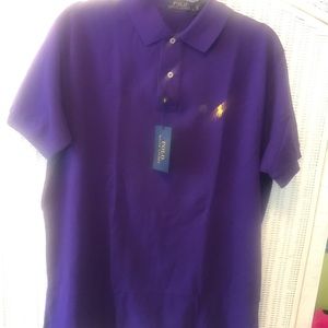 NWT Ralph Lauren Polo Purple Short Sleeve Size L