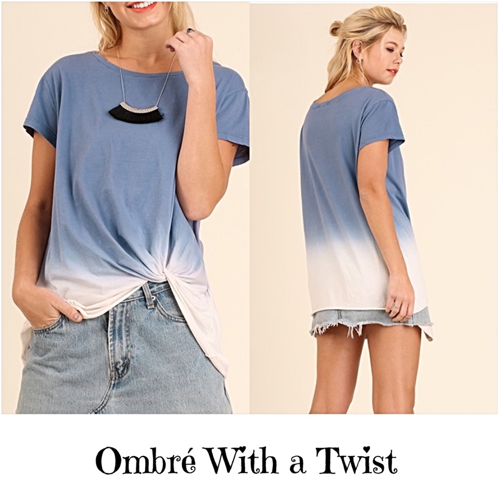 Flattering Ombré Twist Slouchy Tee Top Small sold - Picture 2 of 8