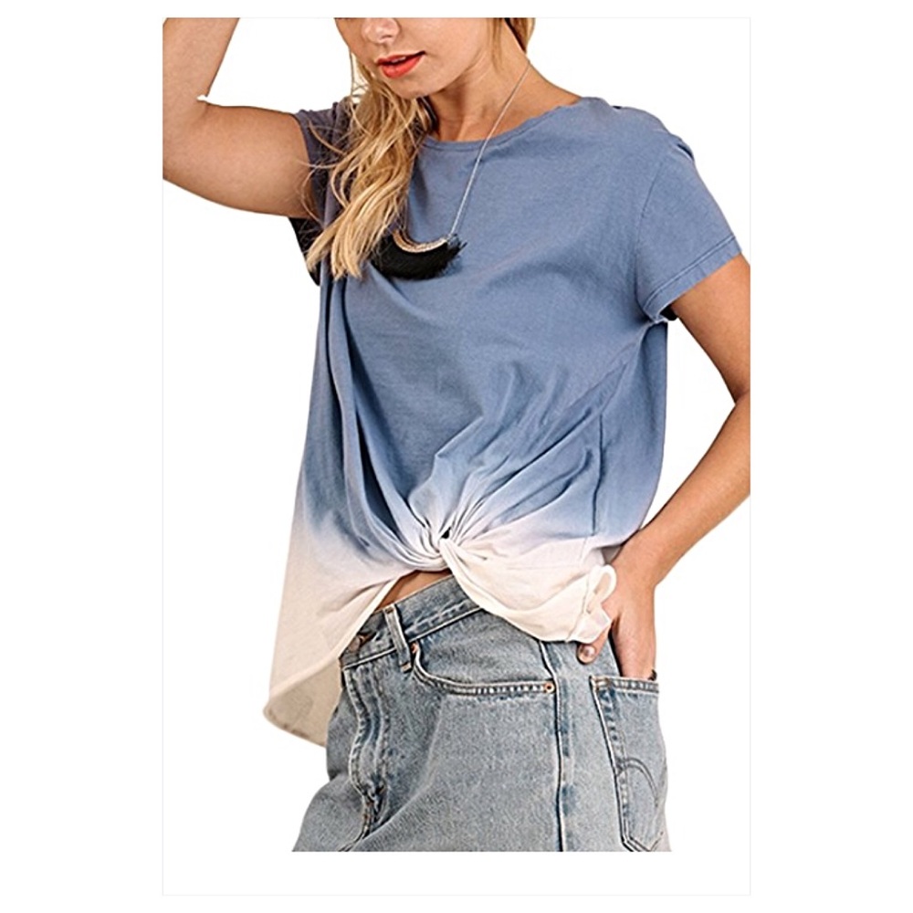 Flattering Ombré Twist Slouchy Tee Top Small sold - Picture 7 of 8