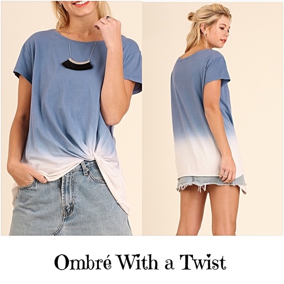 Flattering Ombré Twist Slouchy Tee Top Small sold - Picture 2 of 8