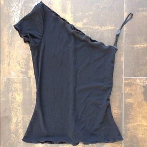 Betsey Johnson matte jersey one shoulder top