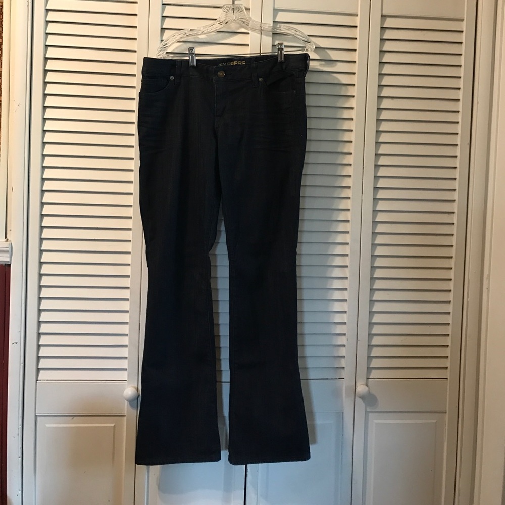 Express dark washed "Stella Barely Boot"  jeans
