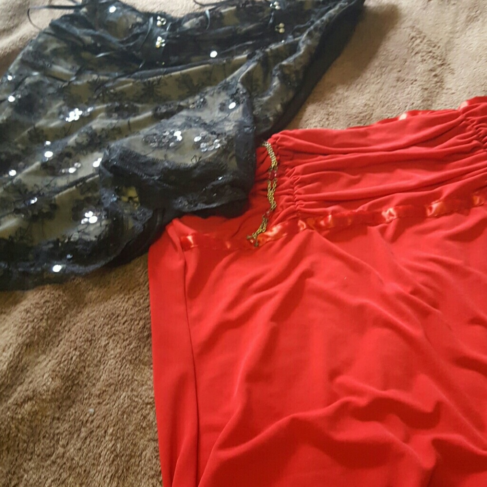 2 strapless tops... nice material