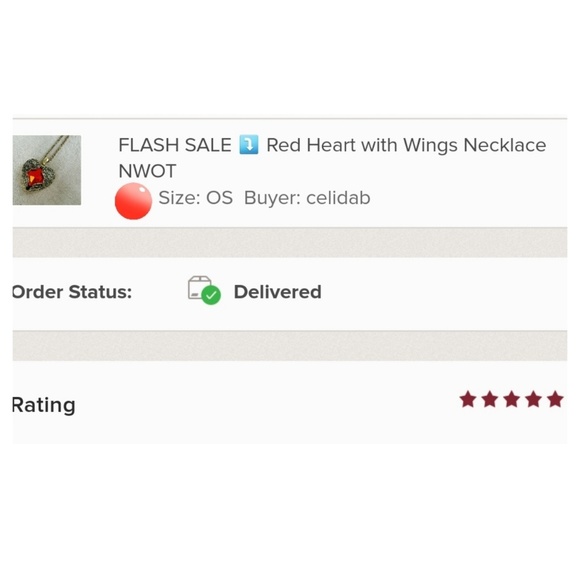 🔴Last 1🔴 Heart Angel Wings Necklace NWOT - Picture 4 of 5