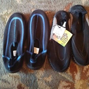 Two pair brand new beach shoes