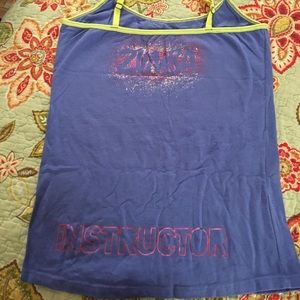 Zumba instructor tank. Periwinkle medium