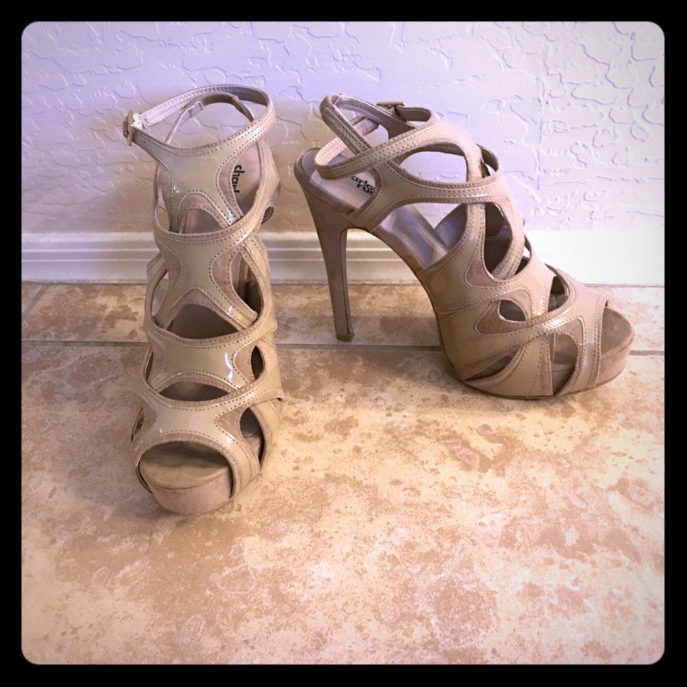 Tan heels size 9