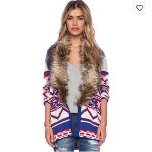 MinkPink Legends of the Forest Faux Fur Cardigan