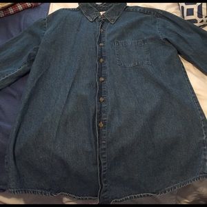 Vintage Denim Button Up Men's Large