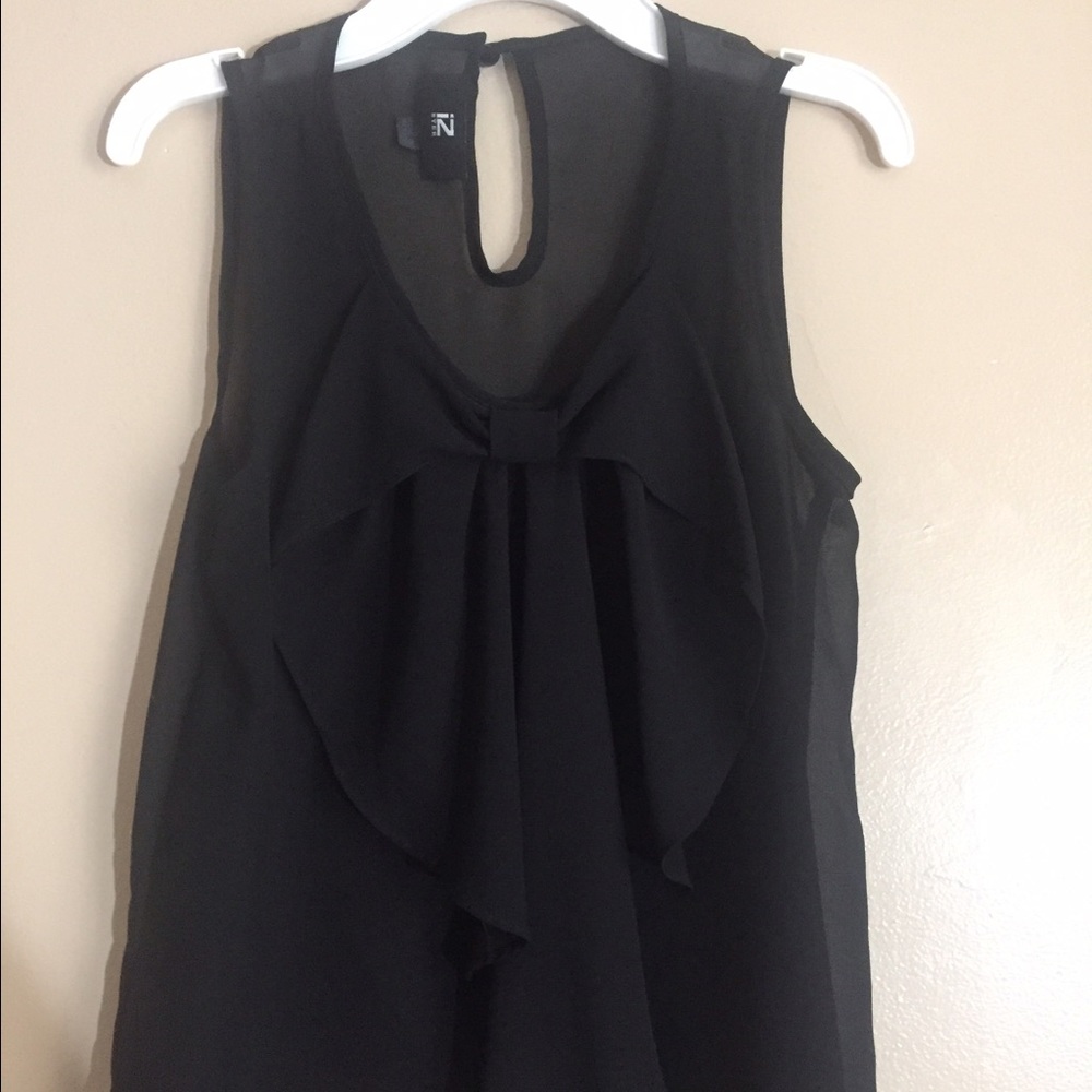 Black Tank Top with Bow