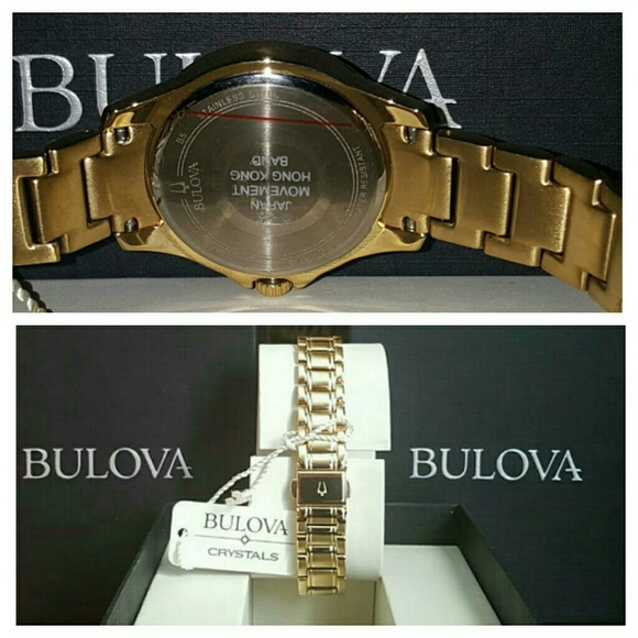 Big Sale,NWT Bulova Crystal gold watch